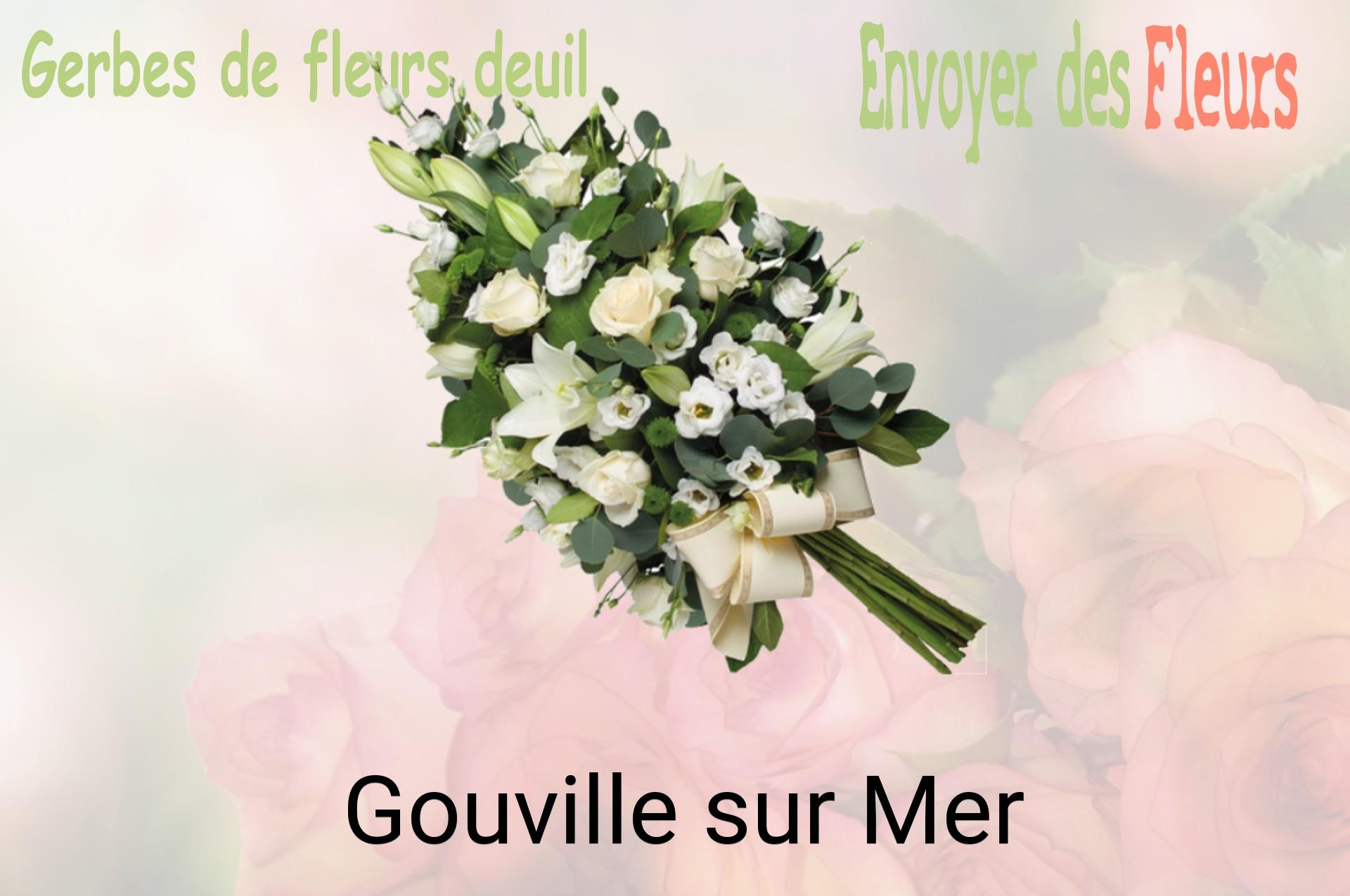Gerbe de fleurs de deuil livrée à Gouville-sur-Mer